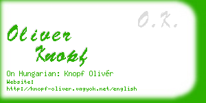 oliver knopf business card